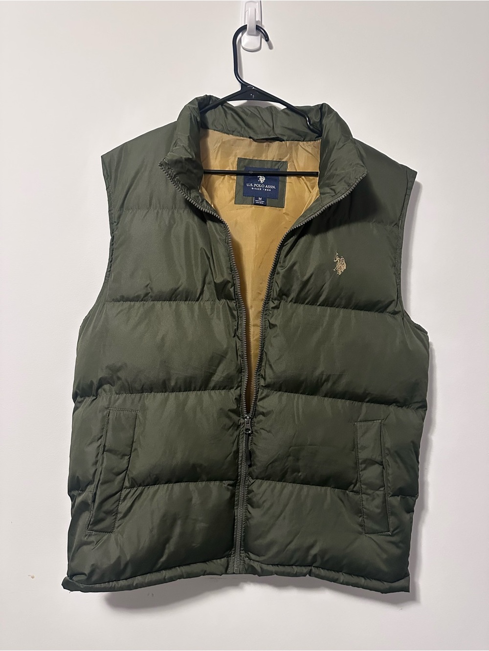 Polo Men's Olive Puffer Vest